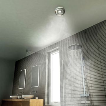 HIB Cyclone Wet Room Inline Fan -  Warm White LED