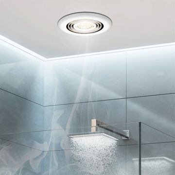 HIB Cyclone Wet Room Inline Fan - Cool White LED