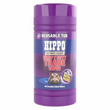 Hippo H18711 Ultimate Power Heavy Duty Trade Wipes - 80 Tub