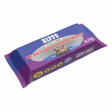 Hippo H18721 Heavy Duty Trade Wipes - Pack of 40