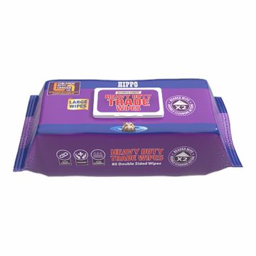 Hippo H18742 Heavy Duty Large Wipes - Pack of 80
