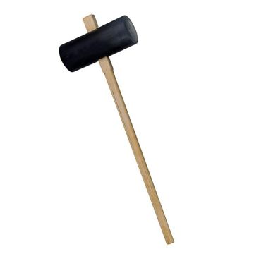 Flaggers Rubber Maul With Wooden Shaft