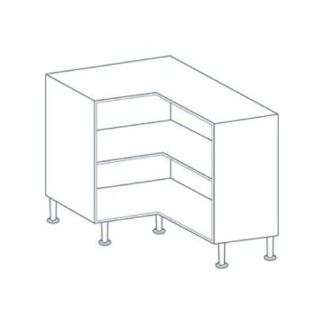 HPP EasyCab White L Shaped Corner Base Flat Pack Kitchen Cabinet