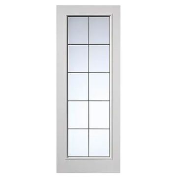 JB Kind Decima 10 Light Clear Bevel Glazed White Internal Door