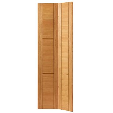 JB Kind Mistral Oak Pre-Finished Bi-Fold Internal Door - 6'6" x 2'6" x 1.3/8"