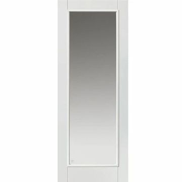 JB Kind Tobago Glazed White Primed Solid Core Internal Door