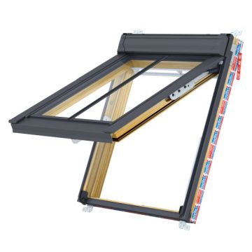 Keylite CWTFE Pine Conservation Hi-Therm Fire Escape Top Hung Roof Window