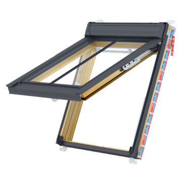 Keylite CWTTH 02 Pine Conservation Hi-Therm Top Hung Roof Window - 550 x 980mm