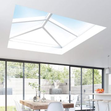 Keylite FRL 1510 Anthracite Grey/White Clear Glass Flat Roof Lantern