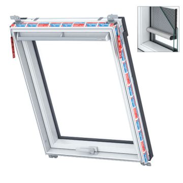 Keylite PTH 02 I 550x980mm Polar PVC Integral Blind Top Hung Roof Window