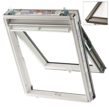 Keylite WFE 01C TFR White PVC Frosted Glass Fire Escape Window
