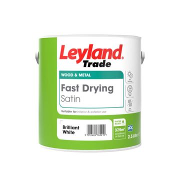PPG Leyland Brilliant White Fast Drying Satin (Water Based)