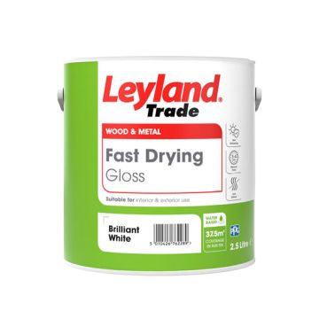 Leyland Fast Drying Brilliant White Water Based Gloss