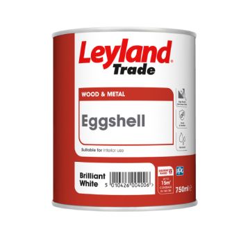 Leyland Trade White Eggshell Paint - 750ml