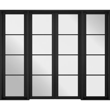 LPD W8 Soho 4 Light Clear Black Primed Set - 2031 x 2478mm