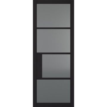 LPD Chelsea Tinted Glass Black Primed Internal Door