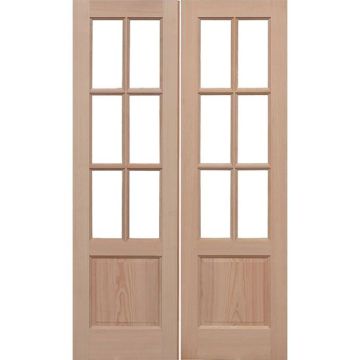 LPD Hemlock GTP 2 Panel Unglazed Pair of Dowelled External Doors