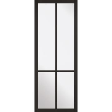 LPD Liberty 4 Light Clear Glass Black Primed Internal Door