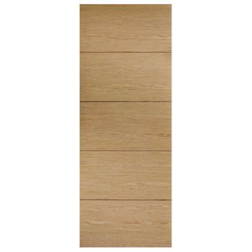LPD Lille Grooved Oak Veneer Pre-Finished Internal Door