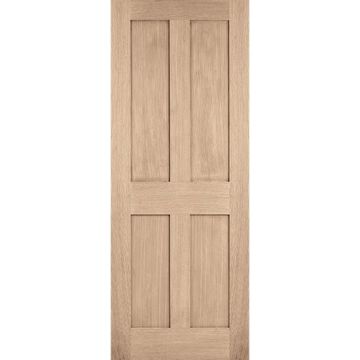 LPD London 4 Panel (Shaker) Oak Veneer Pre-Finished Internal Door