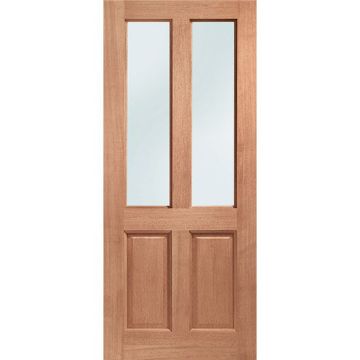 LPD Malton 2 Light Obscure Double Glazed Hardwood Veneer M & T External Door