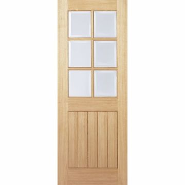LPD Mexicano 6 Light Glazed Oak Unfinished Internal Door