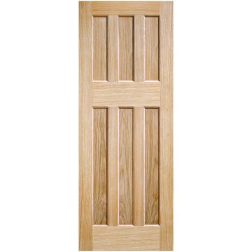 LPD DX 60's 6 Panel Oak Veneer Internal Door