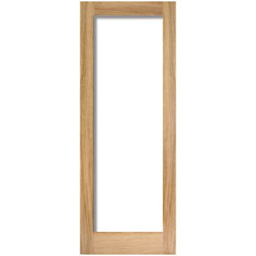LPD Pattern 10 Oak 1 Light Clear Glazed Internal Door