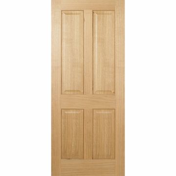 LPD Regency 4 Panel Oak Door Unfinished Internal Door