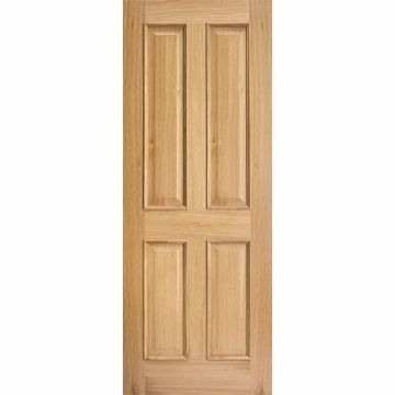 LPD Regency 4 Panel Raised Mould Oak Unfinished Internal Door