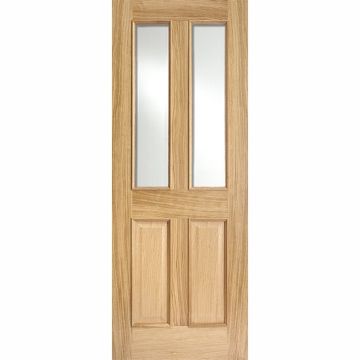 LPD Richmond 2 Light Glazed Oak Unfinished Internal Door