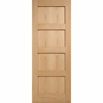 LPD Shaker 4 Panel Oak Unfinished Internal Door