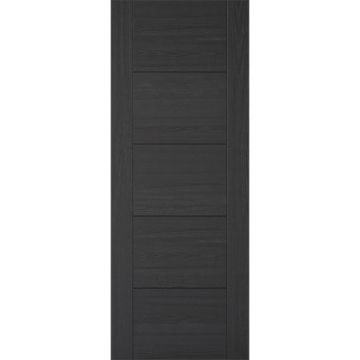 LPD Vancouver 5 Panel Veneer Pre-Finished Internal Door - Charcoal Black