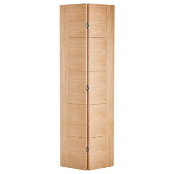 LPD Vancouver 5 Panel Oak Veneer Bi-Fold Pre-Finished Internal Door