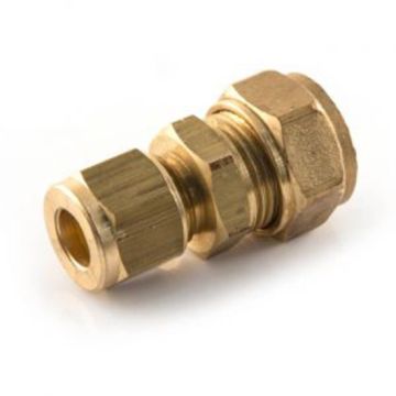 Intergas 6707 Brass LPG Reducer Coupling - 8mm Compression x 6mm Compression