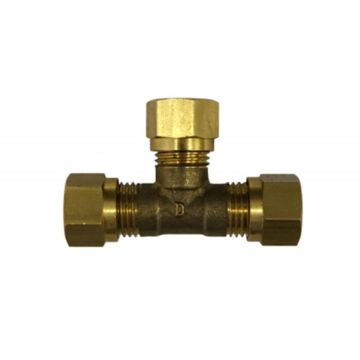 Gas Fitting Compression Equal Tee - 6mm x 6mm