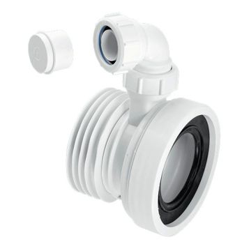 McAlpine WC-CON1V Straight Pan Connector With 1.1/4" Vent Boss