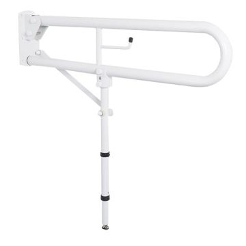 Trombone Hinged Arm Support Rail with Leg Nymas DDGR-BP-WH
