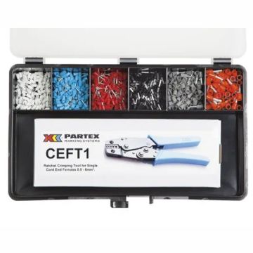Partex CEF1G Bootlace Terminal Crimp Tool Kit & Ferrules