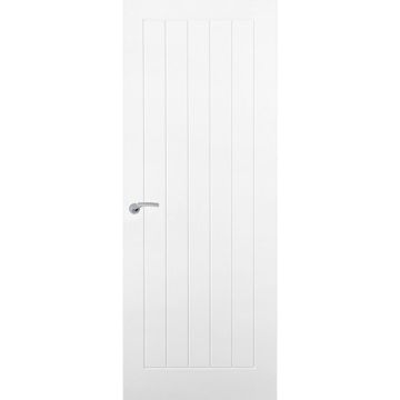 Premdor Vertical 5 Panel Moulded Internal Door - White Textured