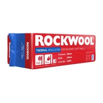 Rockwool Thermal Masonry Cavity Batt - 1200 x 455 x100mm