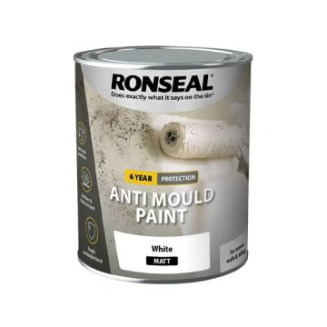 Ronseal 36623 Matt White 750ml Anti-Mould Paint
