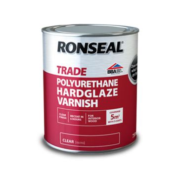 Ronseal Trade Polyurethane Hardglaze Varnish Clear