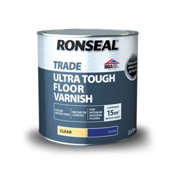 Ronseal Trade Ultra Tough Floor Varnish 2.5Ltr
