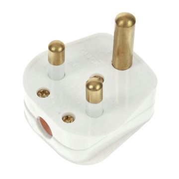 Round White Pin Plug