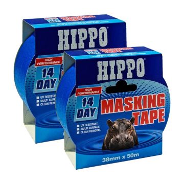 Tembe Hippo 14-Day Blue Masking Tape - 50 Metres