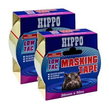 Tembe Hippo Low-Tac Masking Tape - 50 Metres