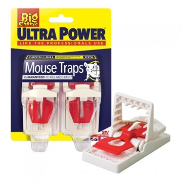 The Big Cheese STV148 Ultra Power Mouse Trap - Pre Baited Twin Pack