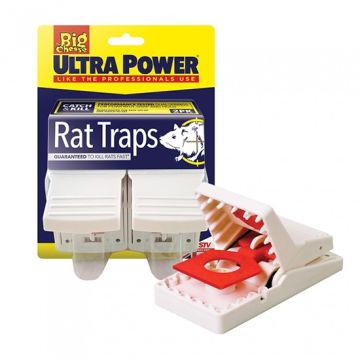 The Big Cheese STV149 Ultra Power Rat Trap - Pre Baited Twinpack
