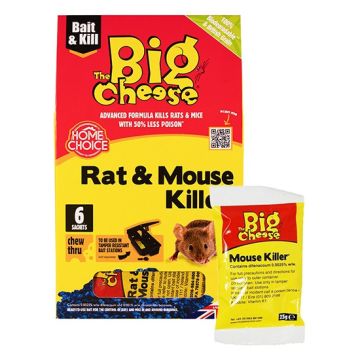 The Big Cheese STV244 Mouse Killer 25g Sachet For Bait Station - Pack of 6